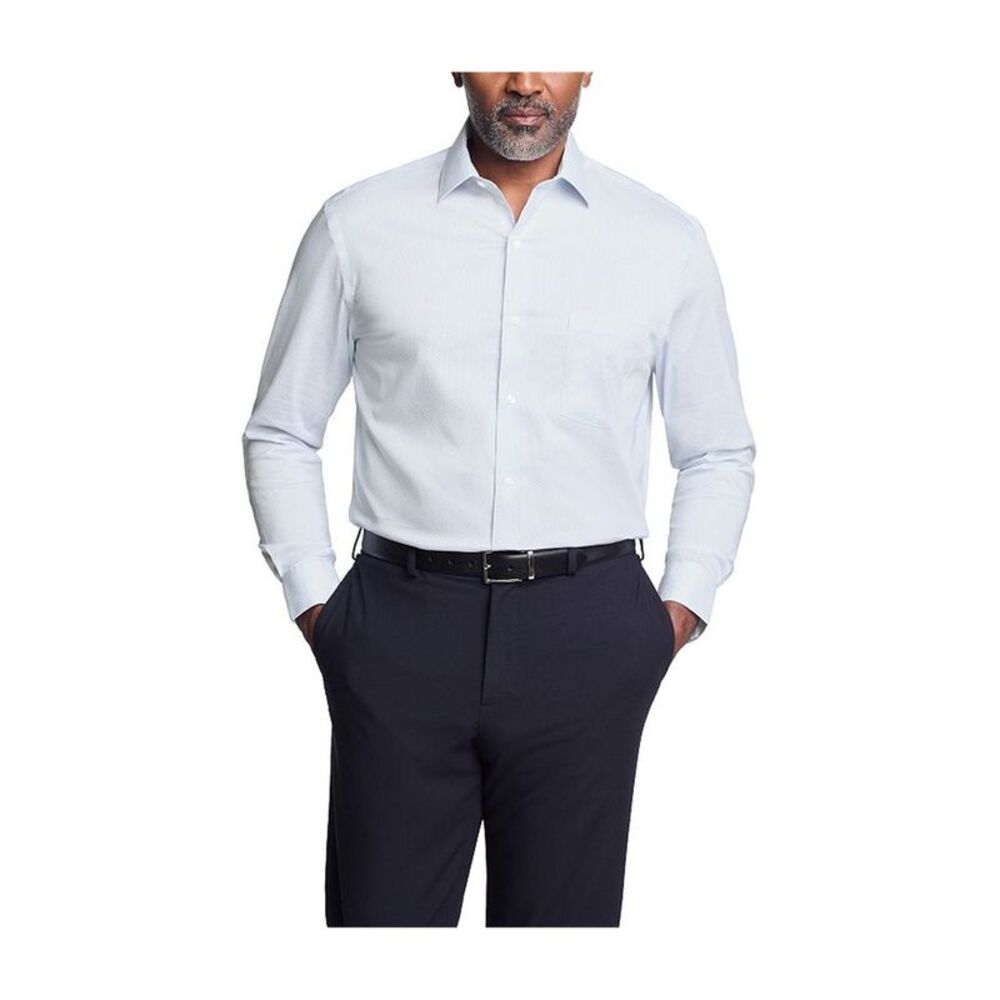 Van Heusen Mens Ultra Wrinkle Free Button Down Dress Shirt, NWT